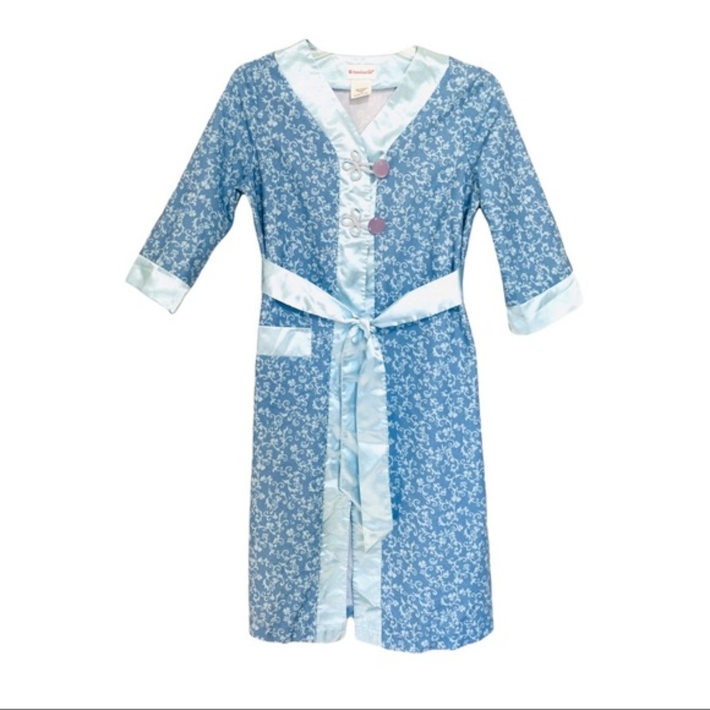 AMERICAN GIRL Clothing REBECCA Blue Kimono Robe Size M Medium Belted